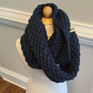 Old Navy Dark Blue Knit Infinity Scarf
